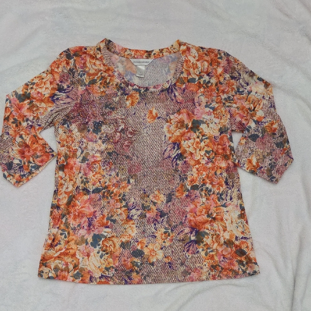 Christopher & Banks Quarter Length Top Size Large Nwot